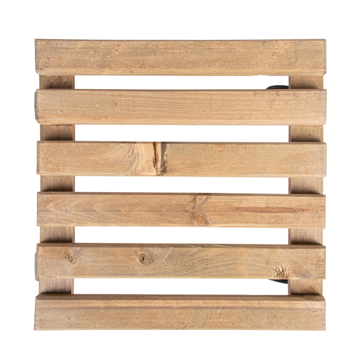 Esschert Design Blumenkübeluntersetzer – Kiefernholz – Braun – mit 4 Schwenkrollen – 291 × 80 × 291 mm