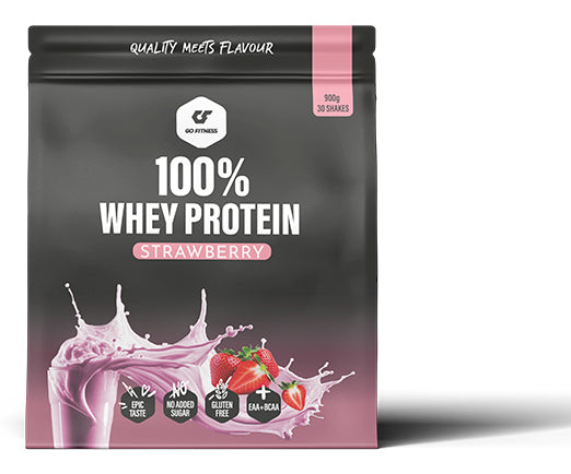 Go Fitness Whey Protein Pulver Erdbeere – glutenfrei – 900 g