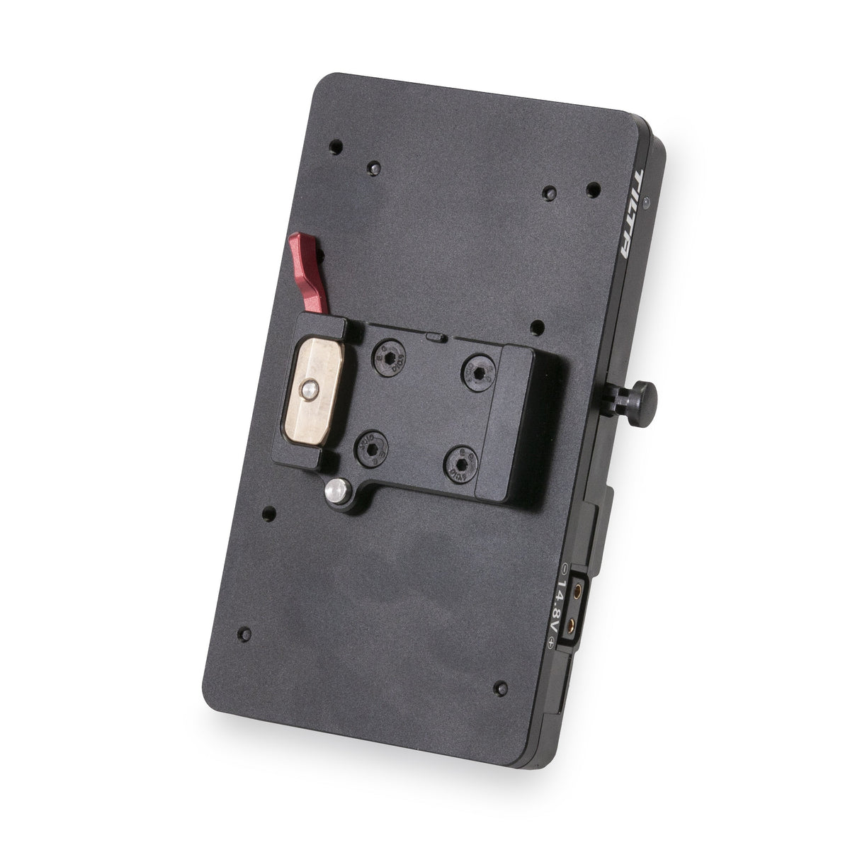 Tilta HDA-T02-BP-V Batterie-Platte – V-Mount, Aluminium/Edelstahl – für Hydra Alien – Schwarz