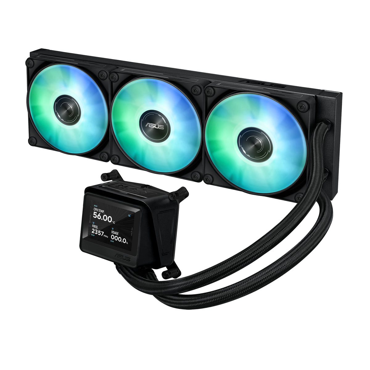 ASUS MAX GAMING LC 360 ARGB LCD – CPU-Kühler – 360 mm, 3×120 mm Lüfter, LCD, für LGA 1851, AM4, AM5 und andere