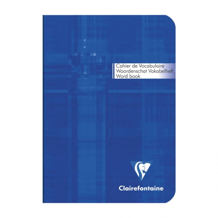 Clairefontaine Vokabelheft A6, liniert mit Mittellinie, geheftet, Karton, 64 Seiten, 90 g/m² – sortiert