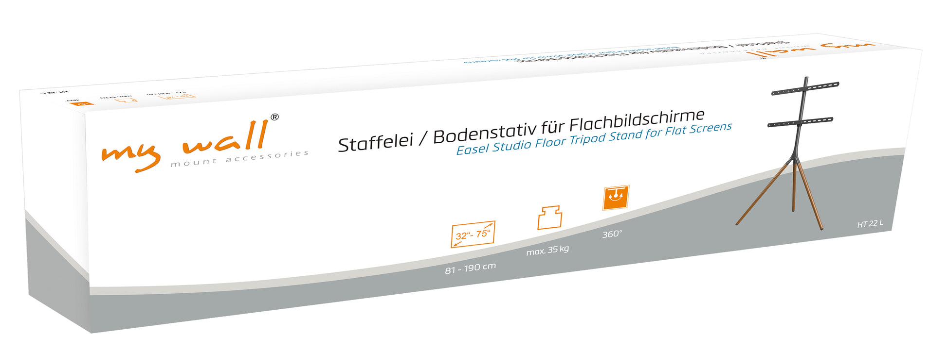 myWall My Wall HT 22 – Displayständer, schwenkbar, höhenverstellbar, für 32–75", VESA 200×200–600×400, bis 32 kg