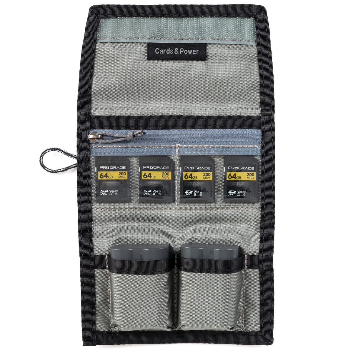 Think Tank Cards & Power V2.0 Speicherkartenetui – für SD, microSD, CFexpress Typ B und andere – Schwarz