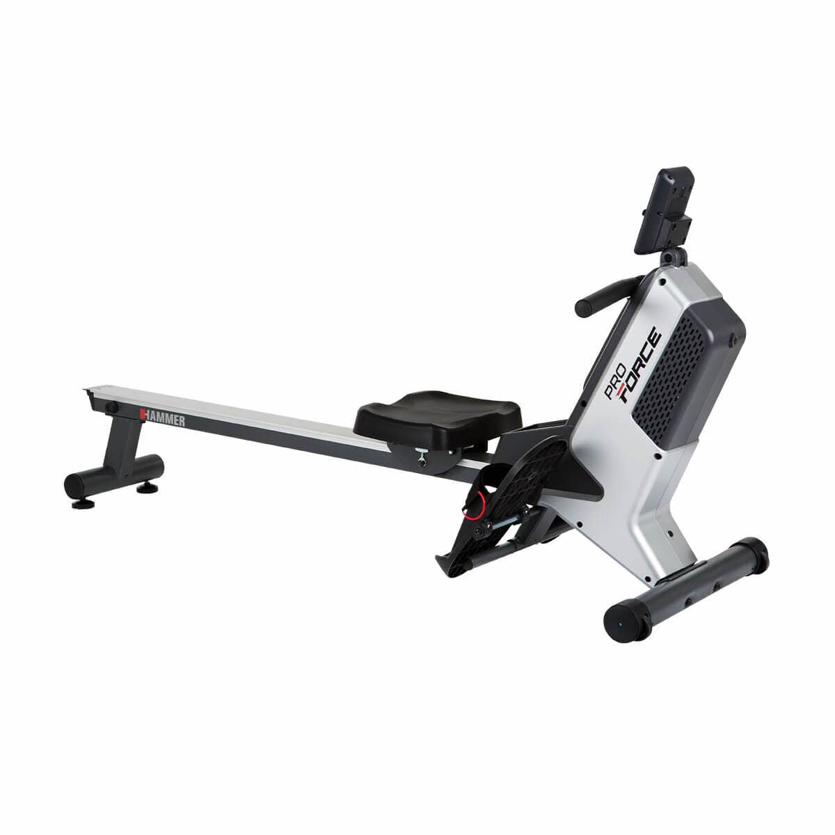 HAMMER Rudergerät Pro Force II, Magnetwiderstand, 120 kg – Schwarz/Silber, Stahl