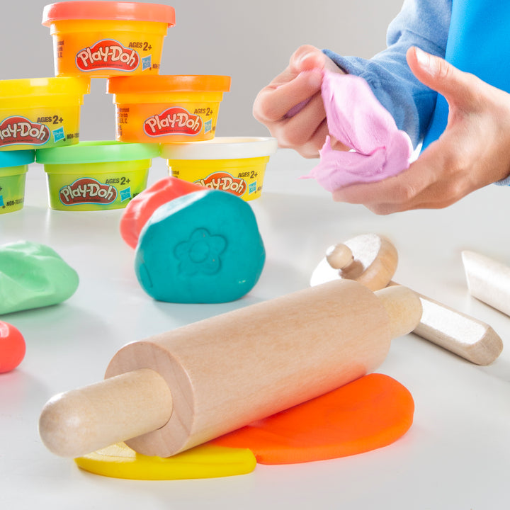 roba Play-Doh Knete-/Modelliermasse-Set – 10-teilig – Ab 3 Jahren – Mit Nudelholz, FSC-zertifiziert