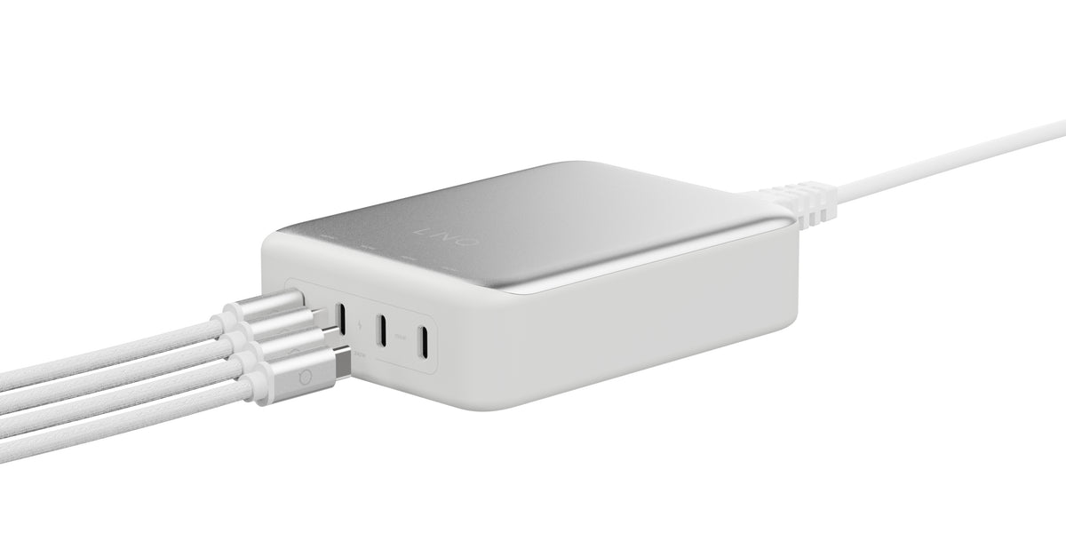 LINQ USB-Desktop-Ladegerät 240 W – USB-C×4, PD 3.1, GaN – für USB-C/USB-A Geräte
