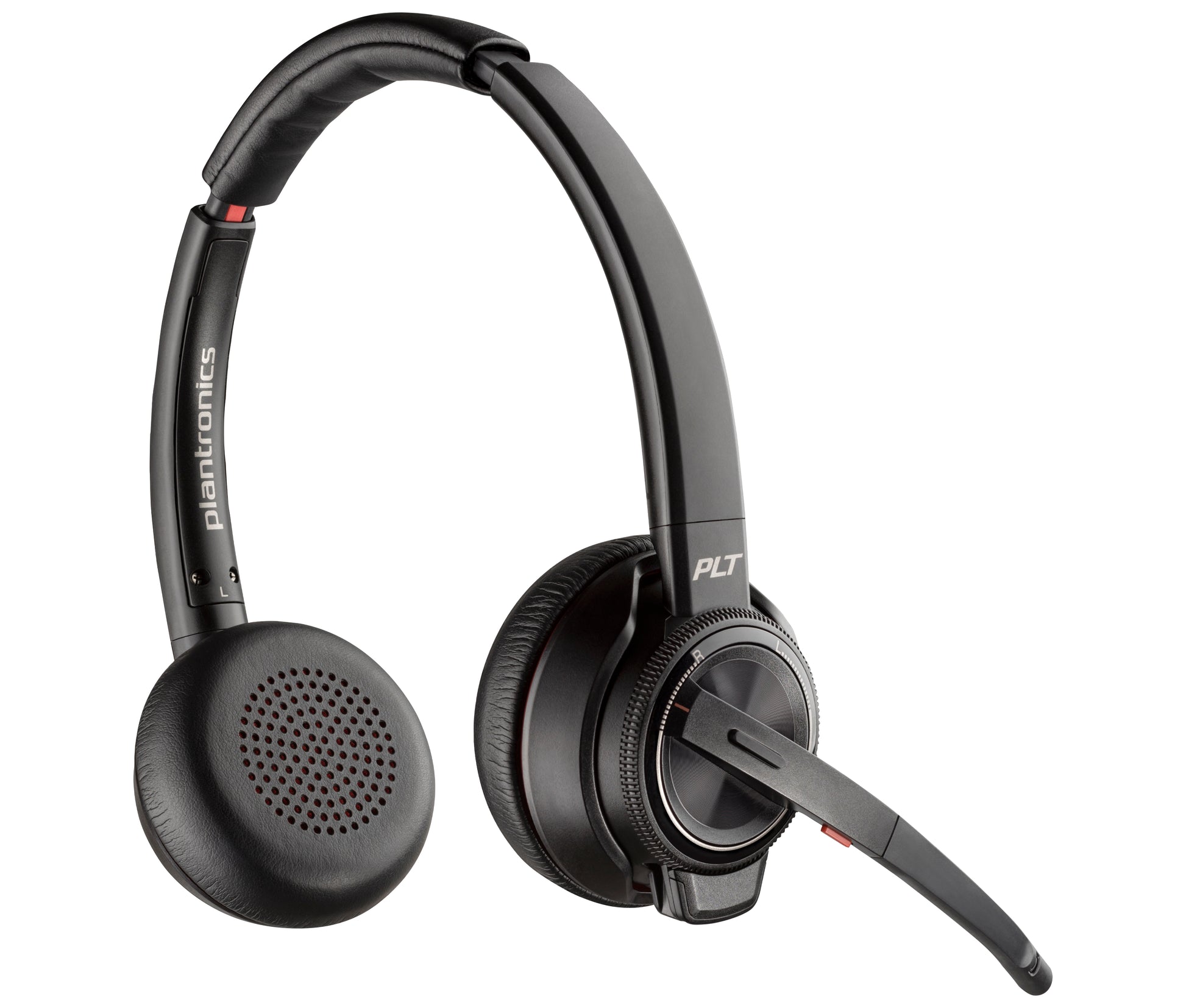 Poly 8220 UC – Headset – DECT/Bluetooth, Boom-Mikrofon, Reichweite 180 m – schwarz – bis 13 h