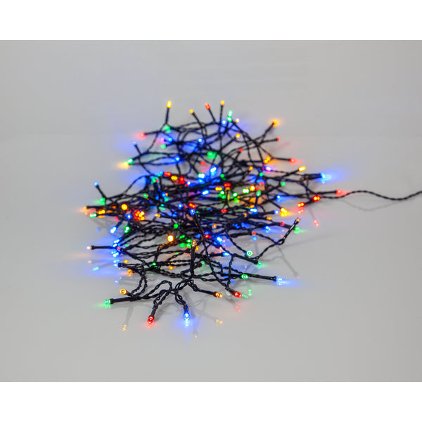 Star Trading Lichterkette – 11,2 m – 9,6 W – Mehrfarbig – IP44 – Batteriebetrieb – Timer 6/18 h – Schwarz