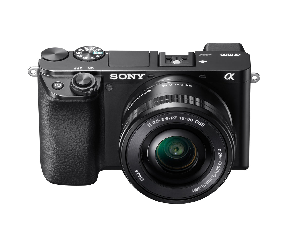 Sony Alpha 6100 – Systemkamera Kit 16–50mm, 24,2 MP APS-C, 4K 30 fps, schwarz