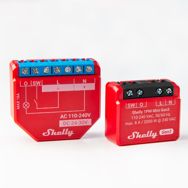 Shelly 1PM Mini Gen3 – Smart-Steckdose – 8 A, Verbrauchsmessung – für Amazon Alexa, Google Assistant