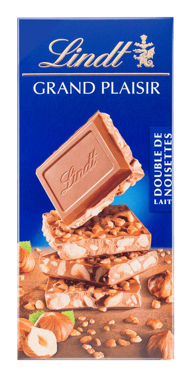 Lindt GRAND PLAISIR Schokolade – Milch, Haselnuss – 150 g