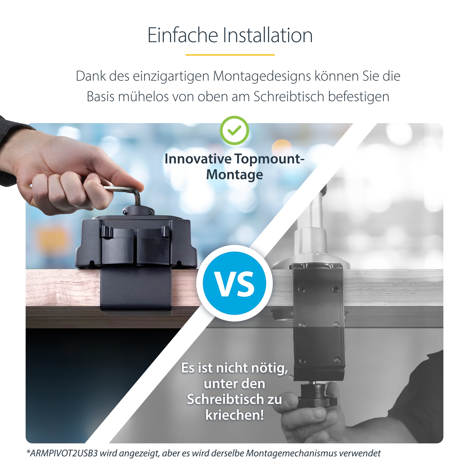 StarTech.com Monitorarm, VESA 75 × 75/100 × 100 mm