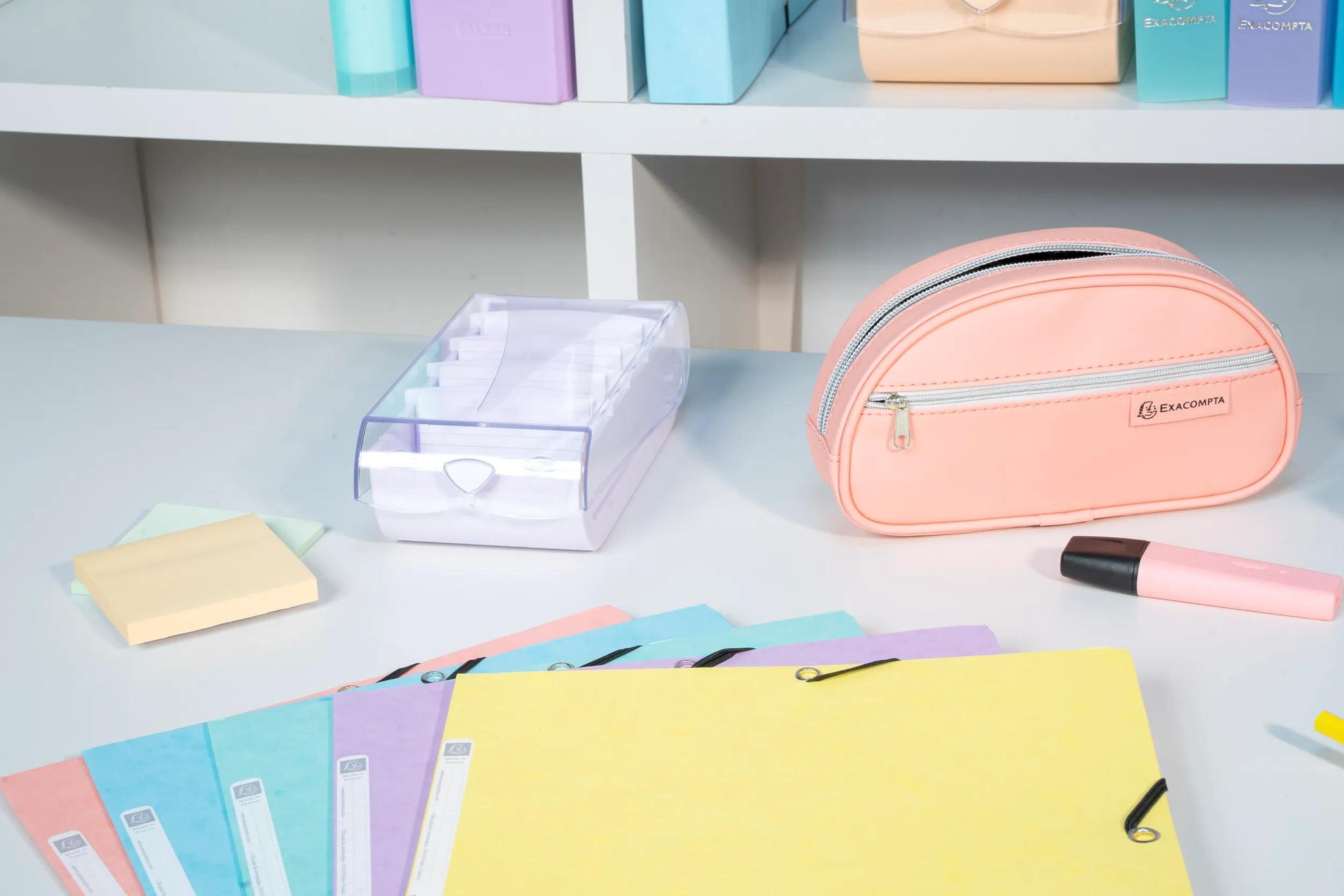 Exacompta Karteikasten BunnyBox – für A8 – mit Deckel, für 650 Karten, inkl. 100 Stk, türkis