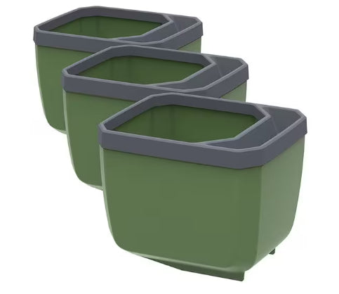 Gusta Garden Kräutertopf – 50 × 14,5 × 14,9 cm – Kunststoff, Grün – 3-teilig