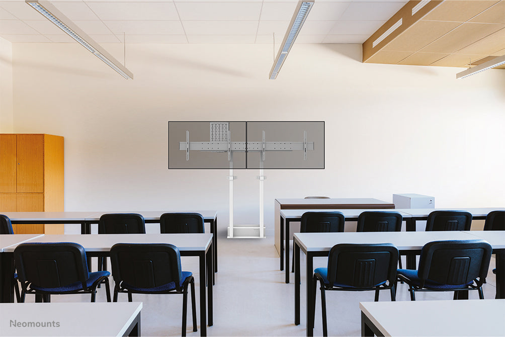 Neomounts ADM-875WH2 – Displayständer, für 2 Displays, höhenverstellbar, für 42–65", VESA 100×100–800×400