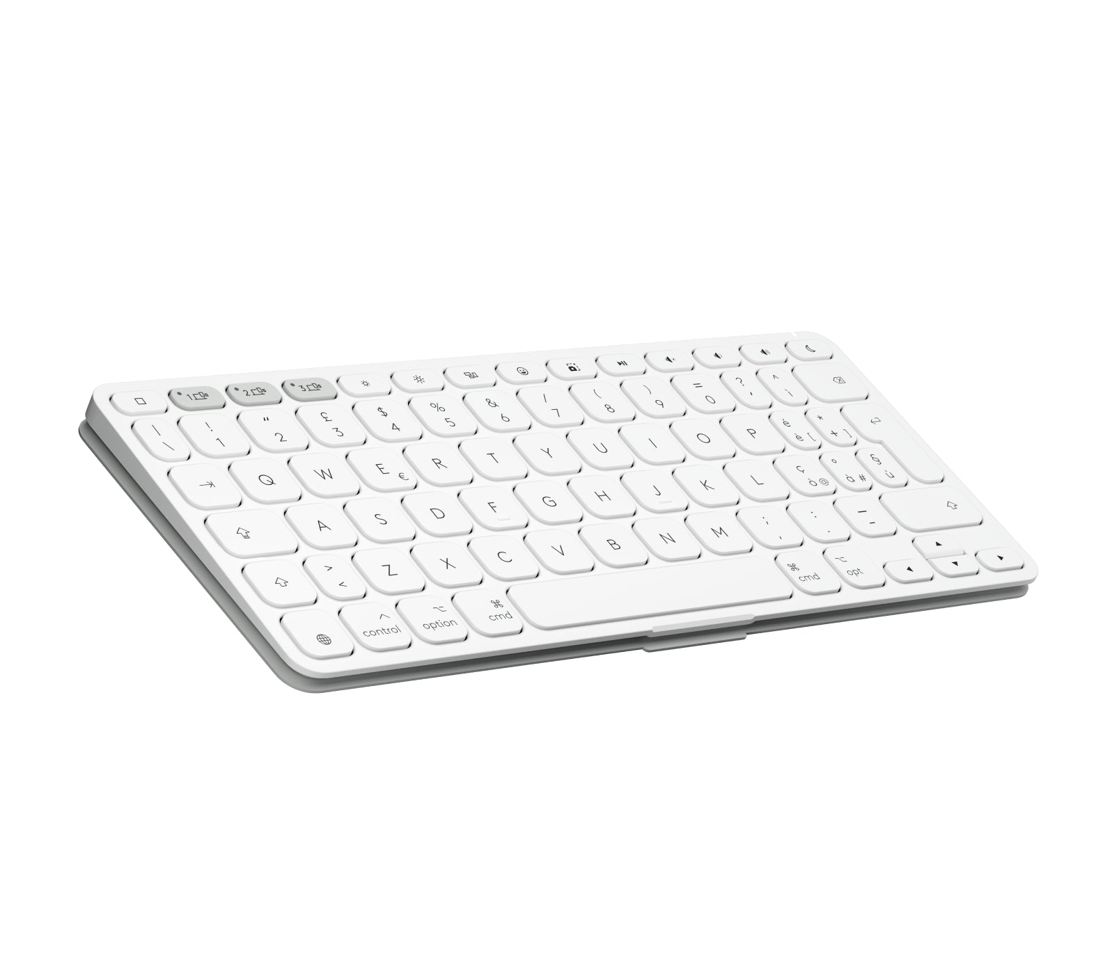Logitech Keys-To-Go 2 – Mini Tastatur – Schere – Bluetooth 5.0 – QWERTY (IT) – Ohne Ziffernblock – Weiss