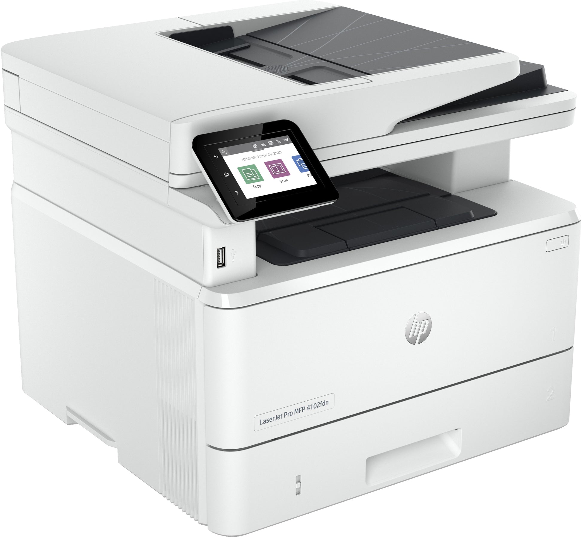 HP LaserJet Pro MFP 4102fdn – SW-Laser-Multifunktionsdrucker, A4, 4-in-1, Duplex, ADF, LAN