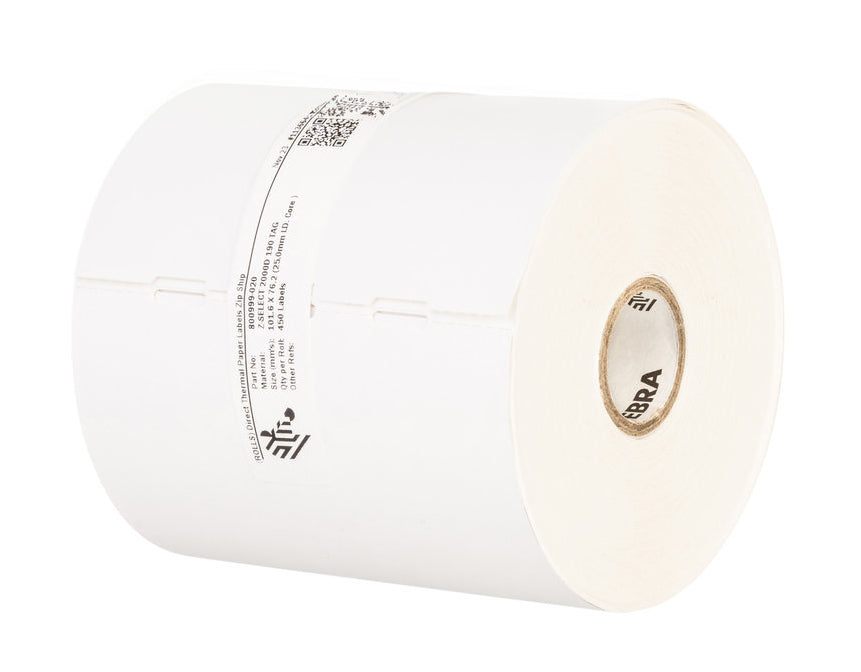 Zebra Druckeretiketten Z-Select 2000D, 102 mm × 76 mm, weiss, Papier, selbstklebend, 12 Rollen