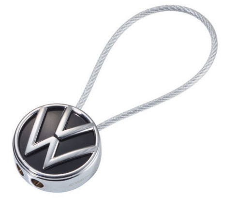 TROIKA Schlüsselanhänger VW Loop – Metall, Schwarz/Silber, 80 × 32 × 12 mm, 6er-Pack