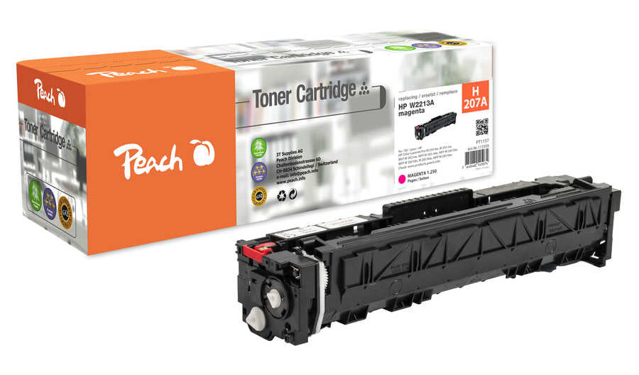 Peach W2213A Magenta Toner – Kompatibel – 1'250 Seiten – für HP Color LaserJet Pro M255/M255nw/MFP M282 und andere