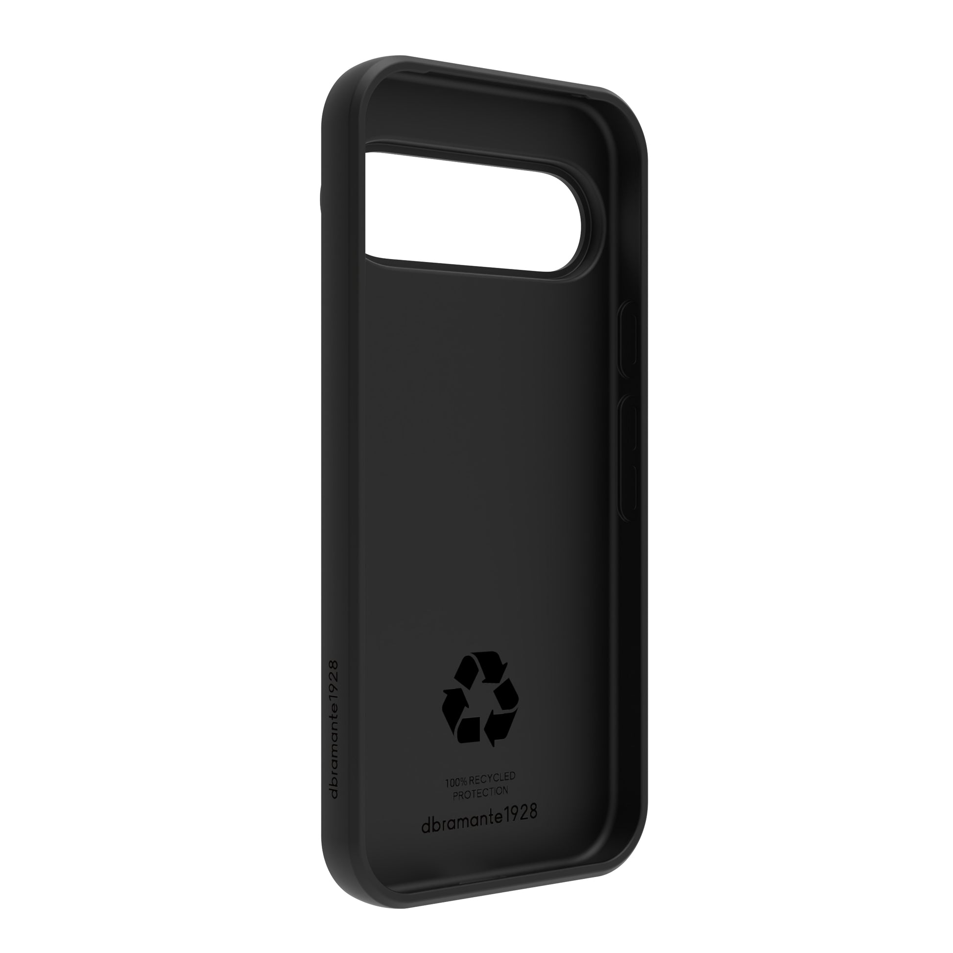 dbramante1928 Backcover – für Google Pixel 9/9 Pro, Night Black, bis 1,2 m sturzsicher, kabelloses Laden