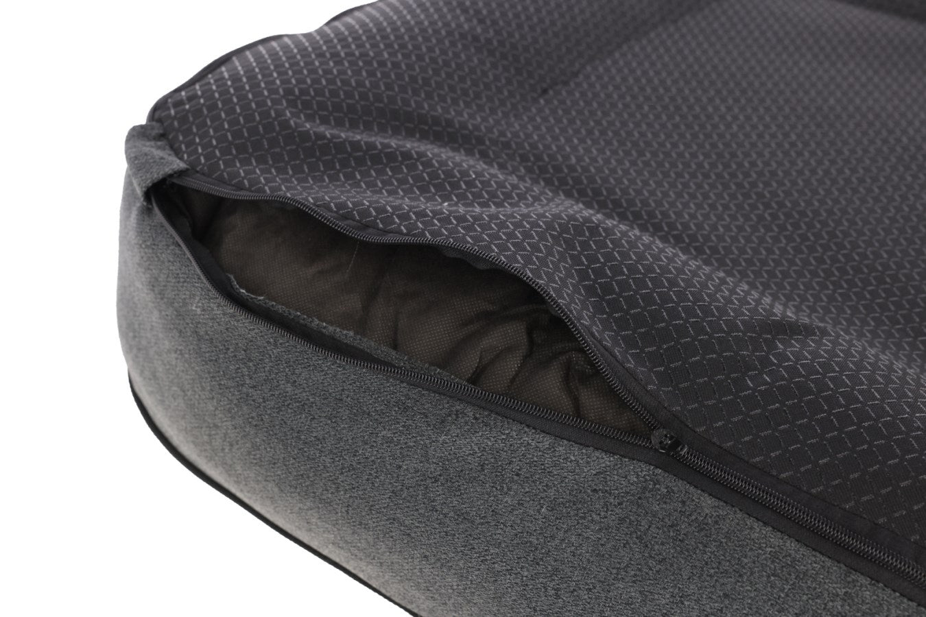 Kerbl Platin Ortho Hundebett – 80 × 117 × 18 cm, Schaumstoff, Polyesterbezug, abnehmbarer Bezug, Grau