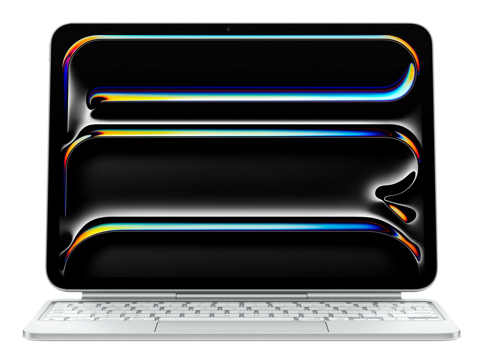 Apple Magic Keyboard – Docking-Tastatur – Scherenmechanik – Kabellos – QWERTY (Nordisch) – Weiss – für iPad Pro 11" (M4)