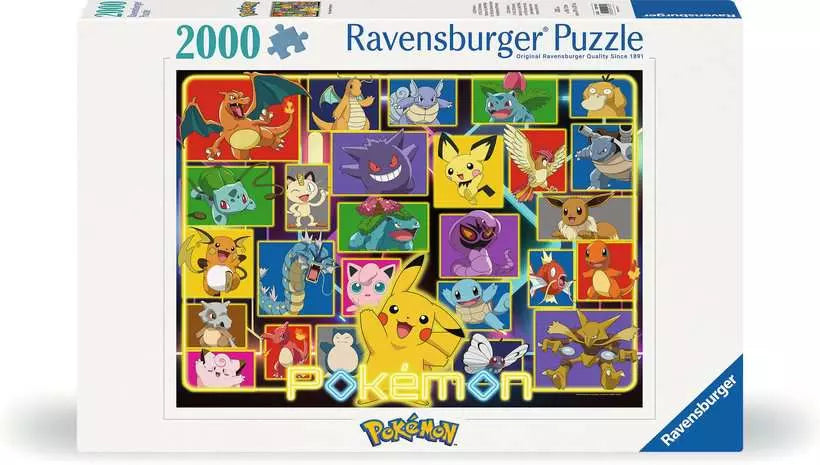 Ravensburger Puzzle Pokémon – leuchtet im Dunkeln – 2000 Teile – 43,3 × 30,1 cm – ab 14 Jahren – mehrfarbig