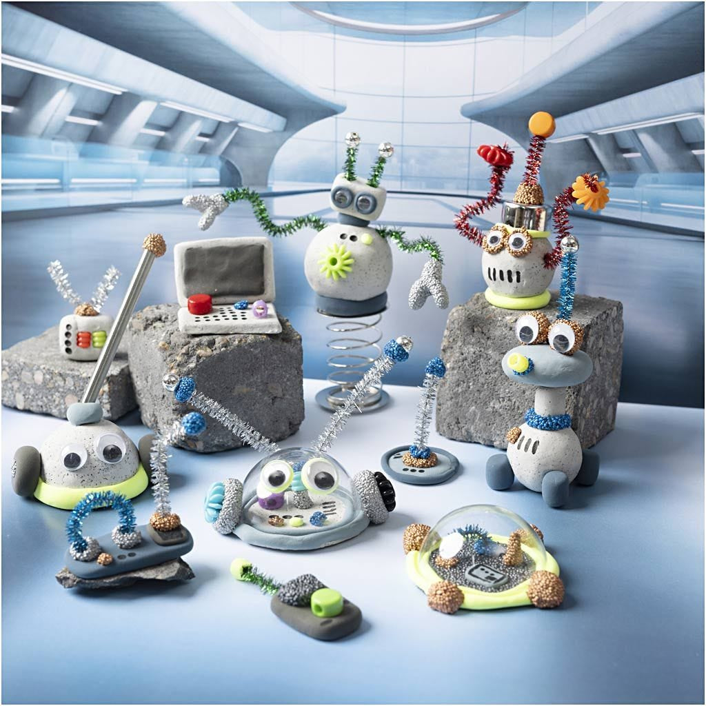 Creativ Company Knete-/Modelliermasse-Set – Roboter – ab 6 Jahren