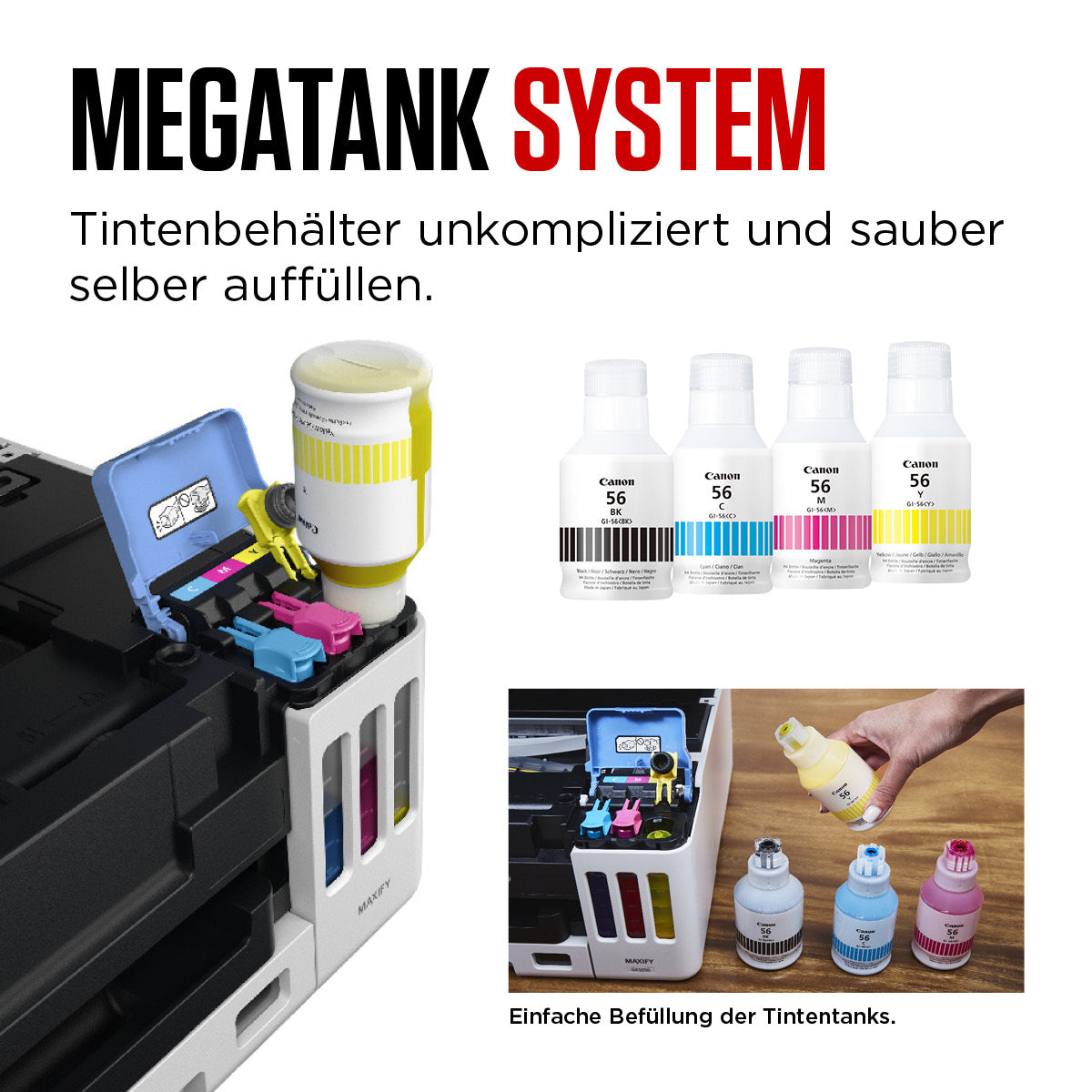Canon MAXIFY GX6550 – Farbtintenstrahl-Multifunktionsdrucker, A4, 3-in-1, Duplex, ADF, WLAN/LAN, AirPrint