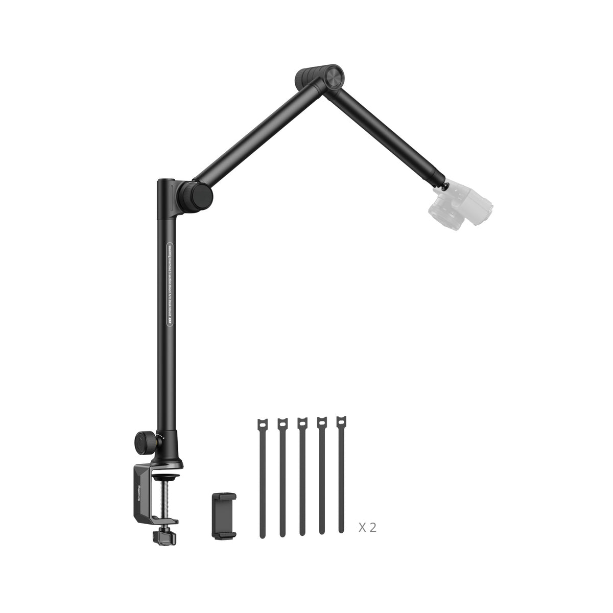 SmallRig 4324 Tischhalterung – 2 kg, höhenverstellbar, Kabelführung – für Geräte mit 1/4"-Gewinde – Schwarz
