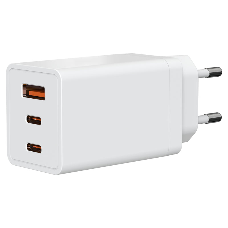 Steffen Abzweigstecker – 2× USB-C, 1× USB-A, T13-Steckdose, 67 W, Weiss