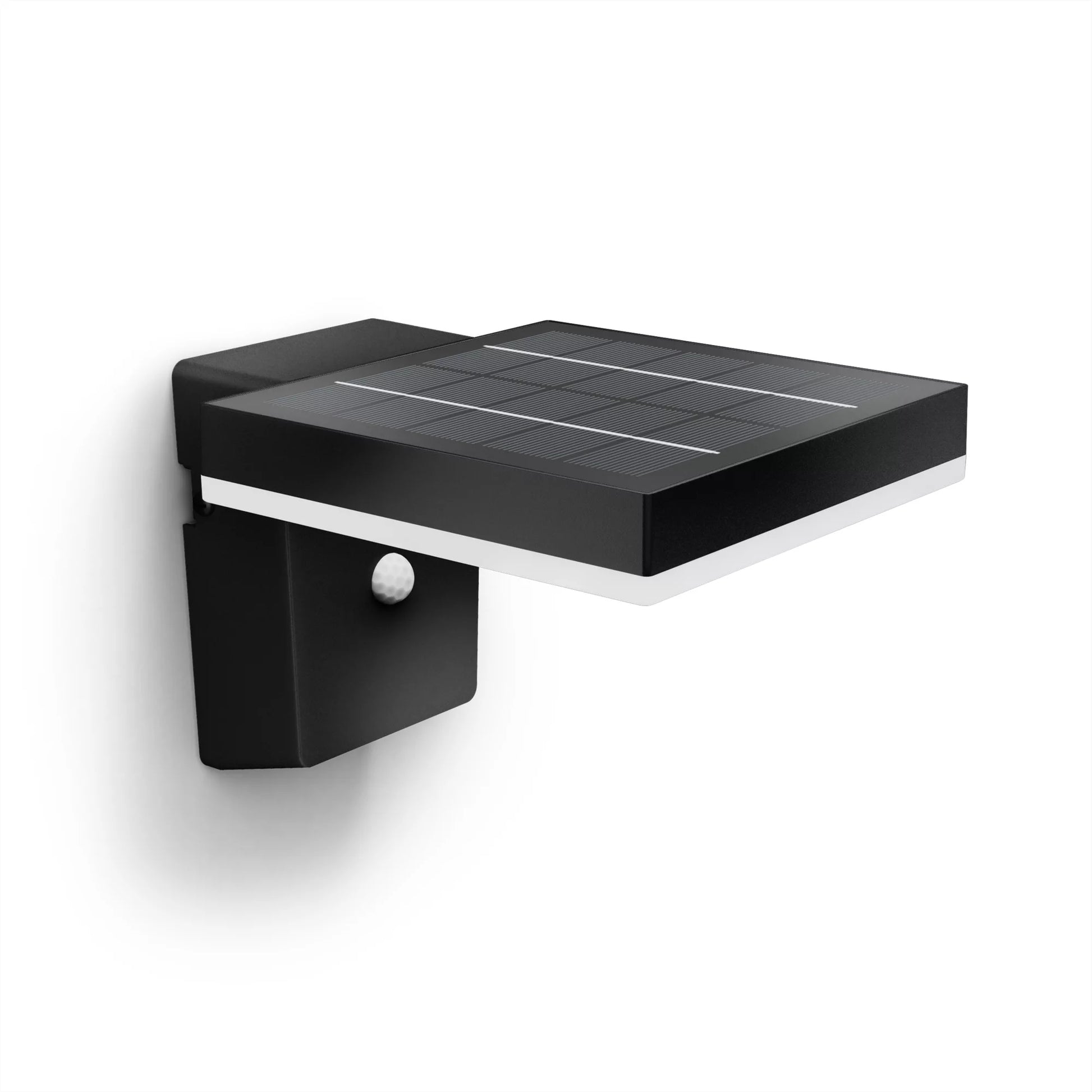 Philips by Signify Philips Aussenwandleuchte – 2700 K – IP44 – Solarbetrieb – mit Bewegungsmelder – Schwarz – Kunststoff
