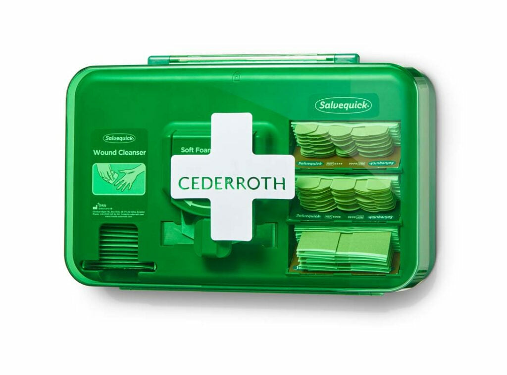 Cederroth Erste-Hilfe-Koffer – für Zuhause, grün, 310 × 160 × 200 mm