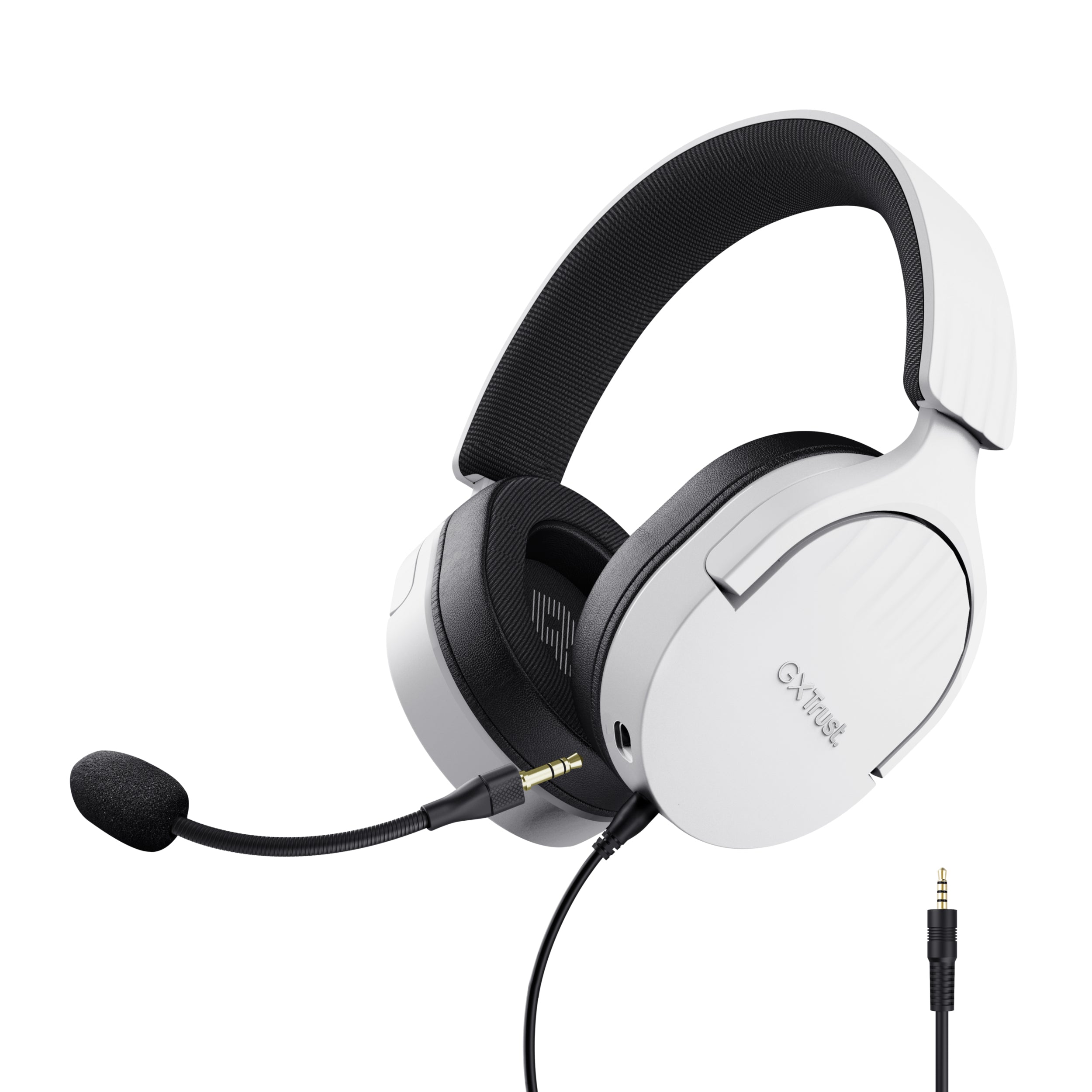 Trust GXT489 FAYZO Gaming-Headset – On-Ear, Stereo, Verkabelt, 3,5 mm Klinke, Weiss