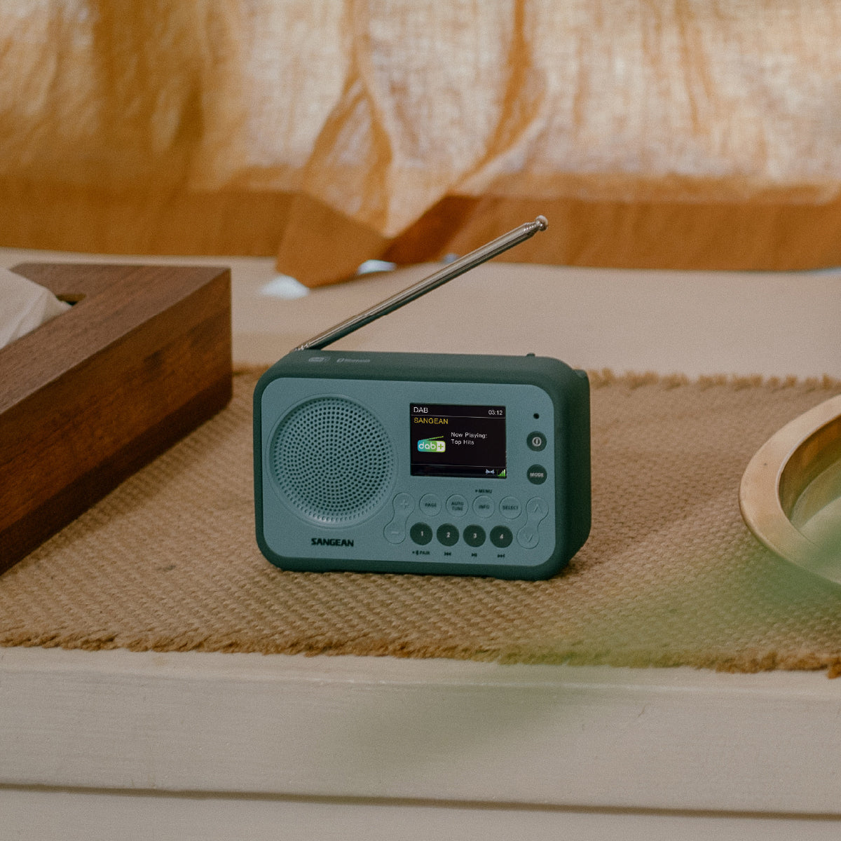 Sangean DPR-76 BT – DAB+/UKW-Tischradio, Bluetooth – Grün