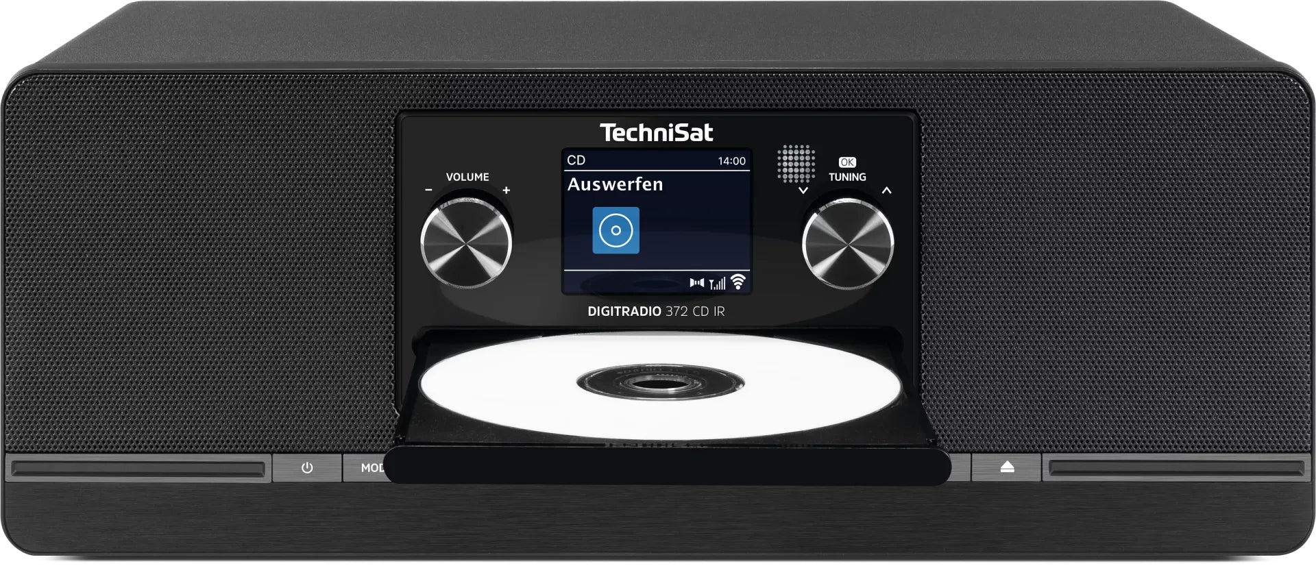 TechniSat DigitRadio 372 CD IR – Internetradio, DAB+/UKW, CD, Bluetooth, WLAN – Schwarz