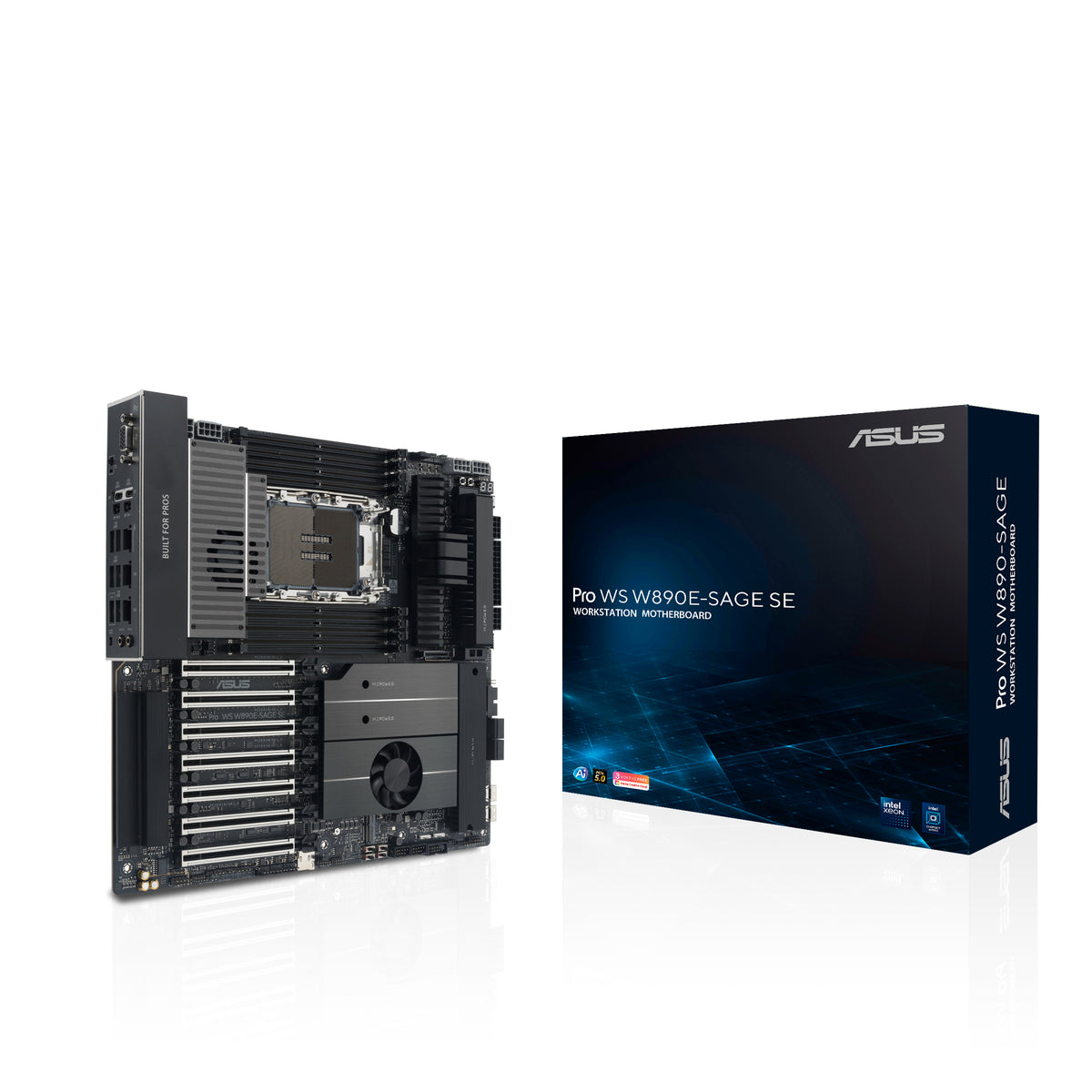 ASUS PRO WS W890E-SAGE SE – Mainboard – LGA 4710-2, Intel W890, EEB, DDR5, 8× DIMM