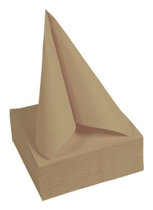 PRONAPPE Cocktail-Servietten – Beige – 20 × 20 cm, 2-lagig – 50 Stück