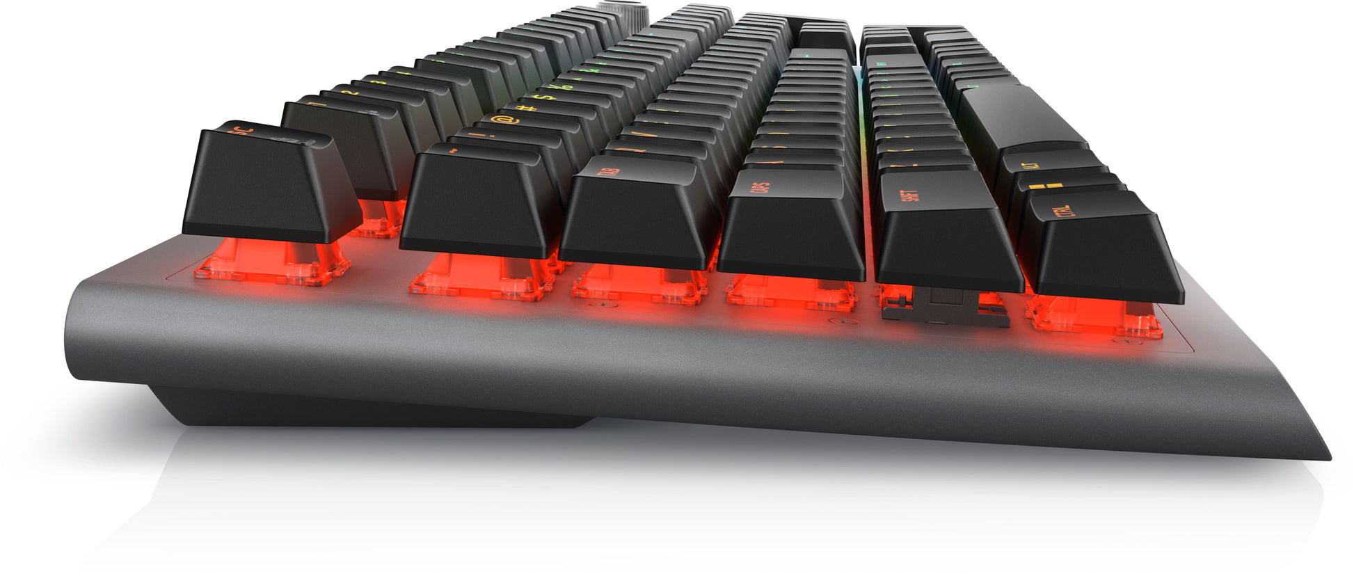 Alienware AW920K – Gaming-Tastatur – Mechanisch (Cherry MX Red) – Kabelgebunden & Bluetooth & 2,4 GHz – RGB