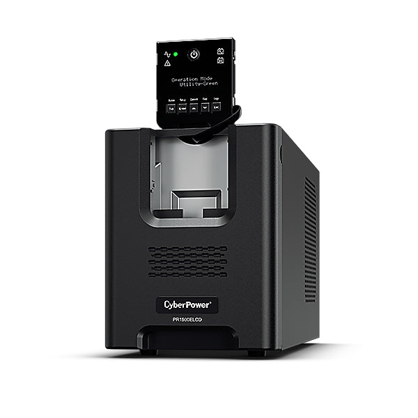 CyberPower PR1500ELCD USV 1,5 kVA/1350 W Line-Interaktiv, Reiner Sinus, LCD – Tower – C13×8, Eingang IEC C14