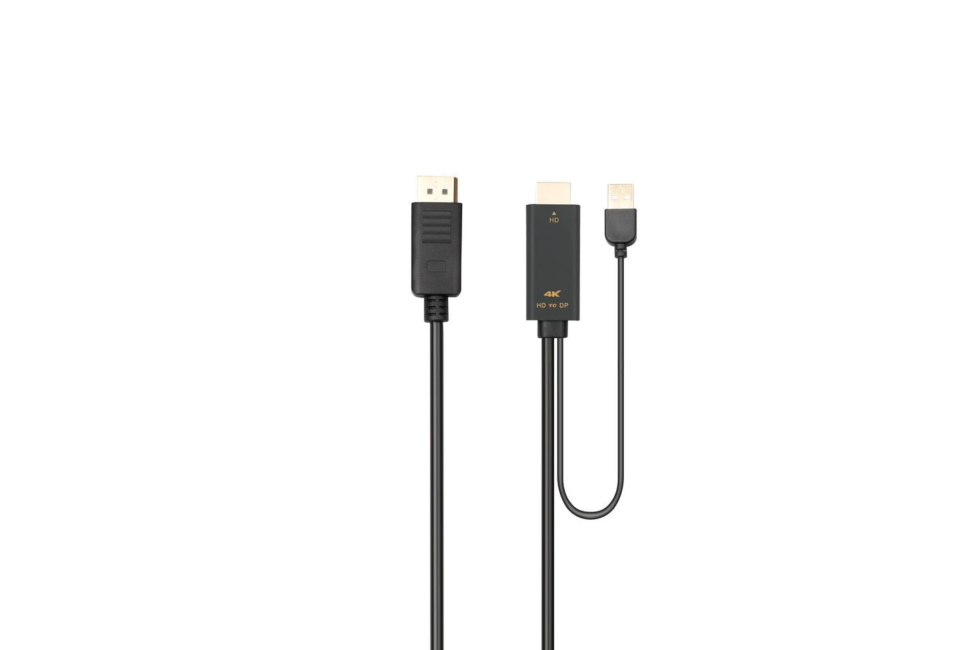Microconnect HDMI auf DisplayPort Adapter – 4K@60 Hz, 1 m, mit zusätzlichem USB-Stromanschluss