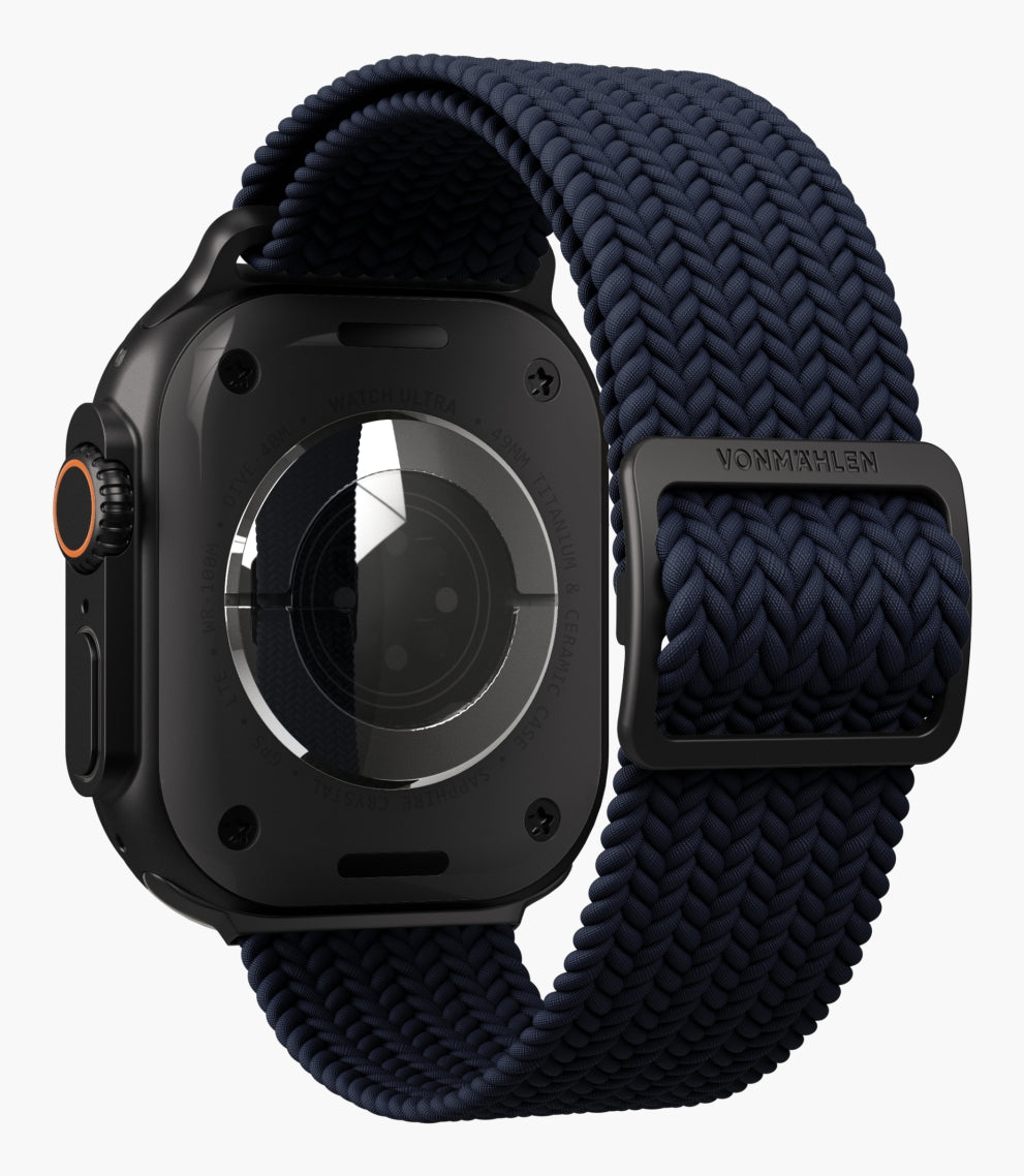 Vonmählen Woven Loop – Armband – für Apple Watch, Navy/Schwarz, One Size, Nylon