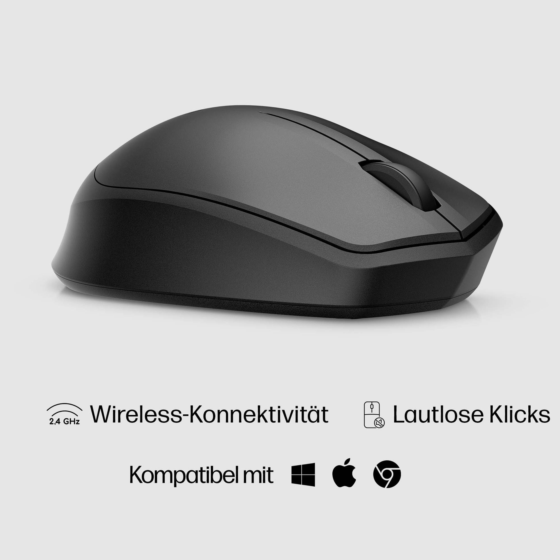 HP 280 Silent – Maus – Kabellos (2,4 GHz), Schwarz