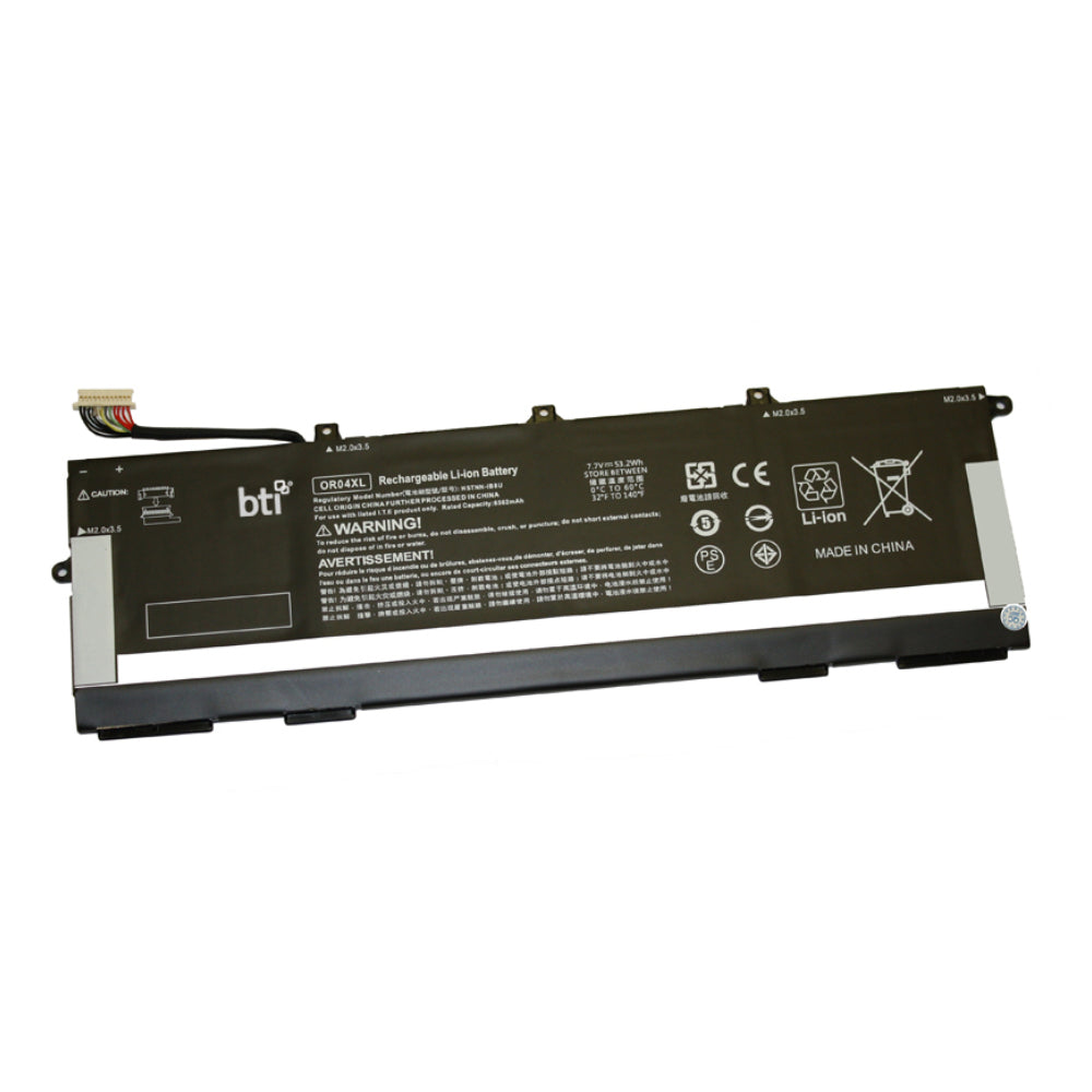 BTI Notebook-Akku – für HP – 53 Wh, 7,7 V (2 Zellen) – Schwarz