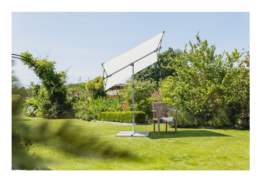 Suncomfort by Glatz Stockschirm Flex Roof – Weiss – Faltbar, Höhenverstellbar