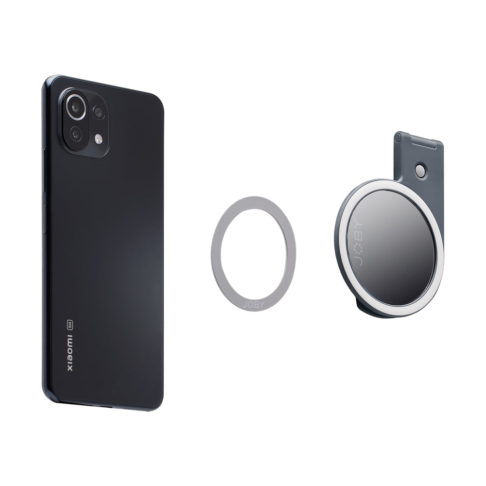 Joby Ringlicht, MagSafe – für iPhone mit MagSafe, iPad, Android – Grau, Aluminium/Kunststoff