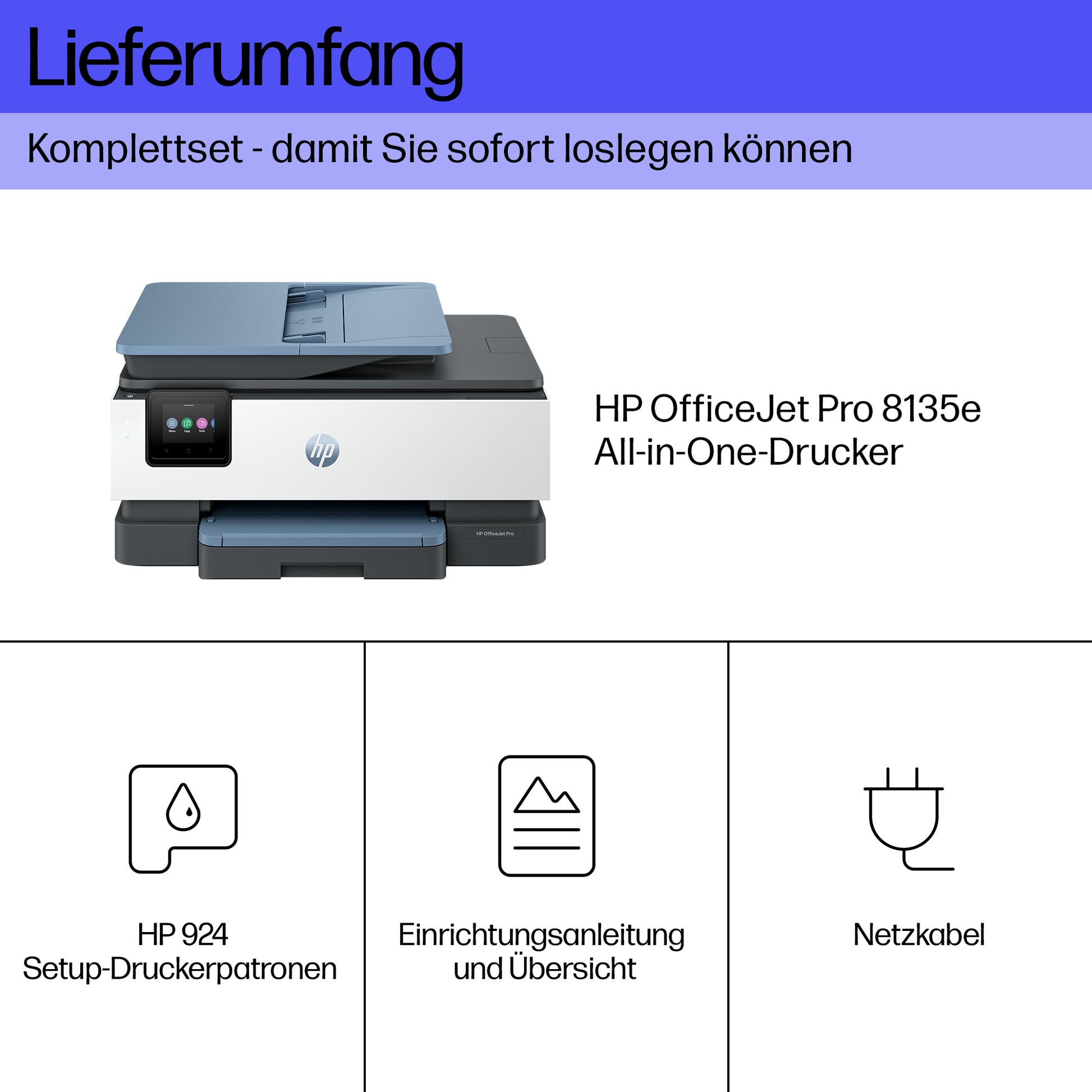 HP OFFICEJET PRO 8135E – Farbiges Tintenstrahl-MFP A4