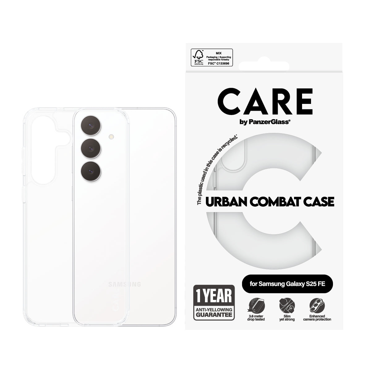 PanzerGlass Backcover – für Samsung Galaxy S25 FE – transparent