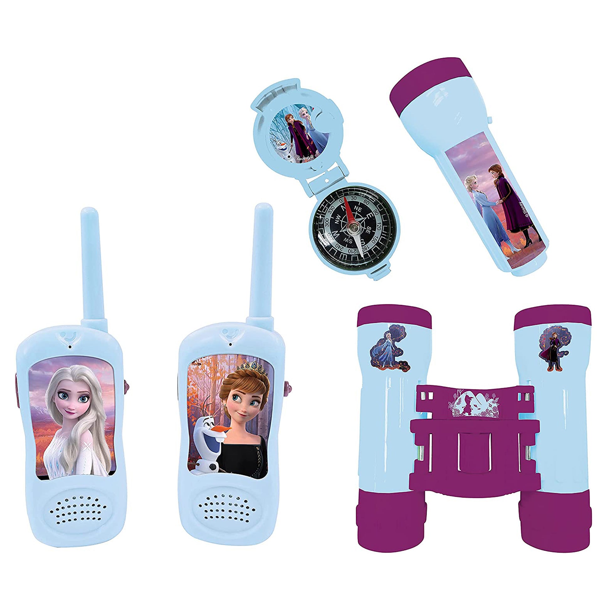 Lexibook Walkie-Talkie RPTW12FZ – Disney Frozen – ca. 12 cm – ab 5 J. – blau/violett